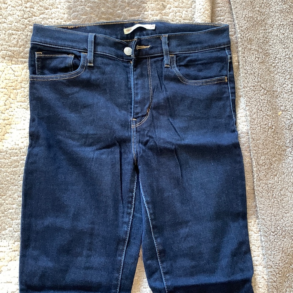 Dark blue jeans